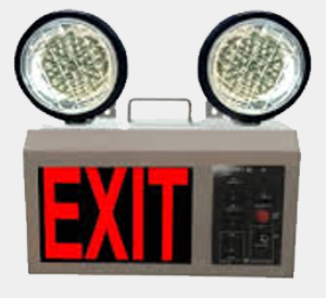 EXIT SIGNAGE WITH DOME LIGHT	