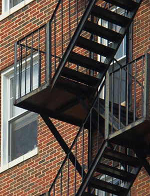 	METAL FIRE ESCAPE STAIR